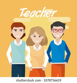 Young teachers teamwork