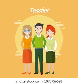 Young teachers teamwork