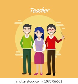 Young teachers teamwork