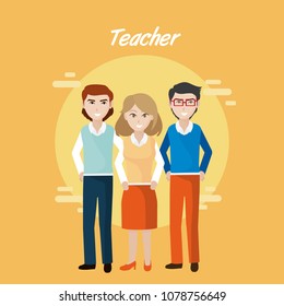 Young teachers teamwork