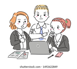 Young Team Office Worker Plan To Improve Process