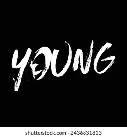 young text on black background.