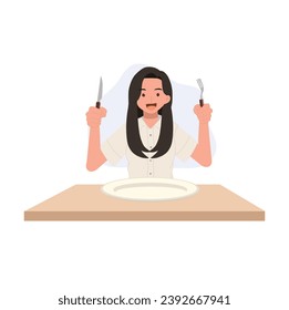 Young Thai Student Dining with Cutlery on Campus