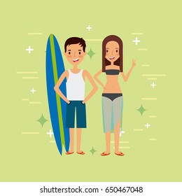 young tourist couple