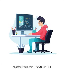 Young UI Designer With Glass