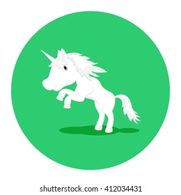 Young Unicorn cartoon illustrator vector design