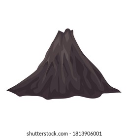 Young volcano icon. Cartoon of young volcano vector icon for web design isolated on white background
