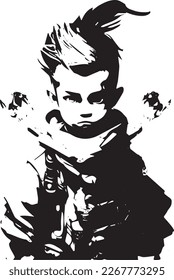 young, warrior, boy, samurai, japan, orient