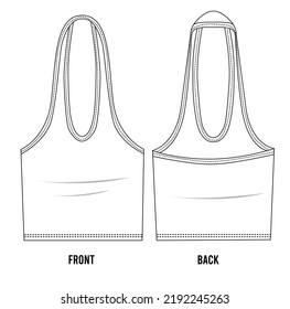 young wear tank-top cad  drawing