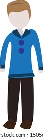 young white boy graphic vector