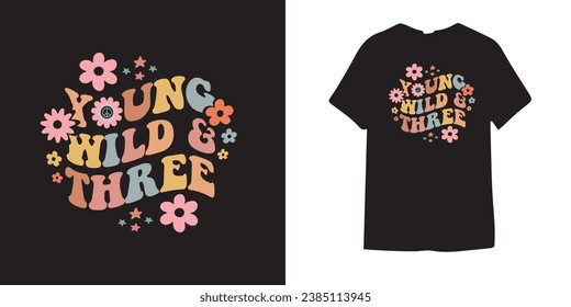 Young wind and three groovy tshirt design, groovy tshirt design, groovy vector design, typography design