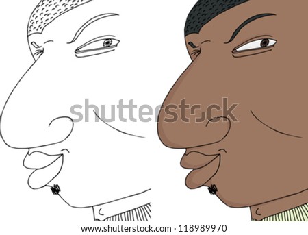 Young winking black man with expression on isolated background