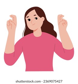 young woman with air quotes hand gesture