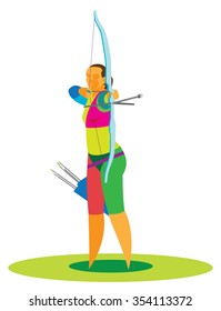 a young woman is archer