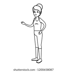 young woman athlete character