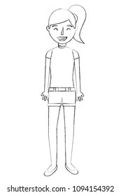 young woman avatar character