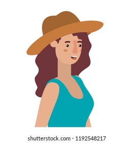 young woman avatar character