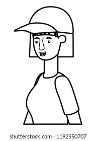 young woman avatar character