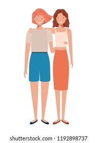 young woman avatar character