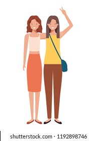 young woman avatar character