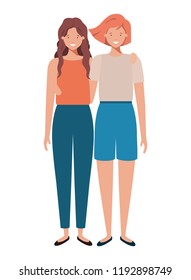 young woman avatar character