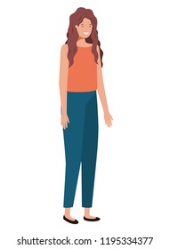 young woman avatar character