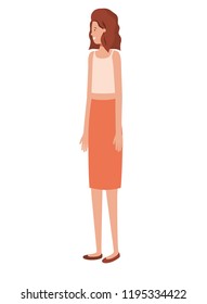 young woman avatar character