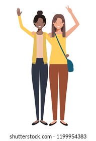 young woman avatar character