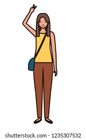 young woman avatar character