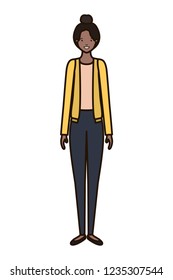 young woman avatar character