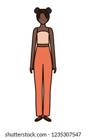 young woman avatar character