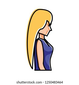 young woman avatar character