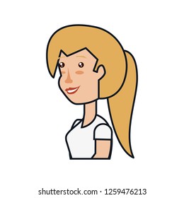 young woman avatar character
