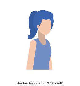 young woman avatar character