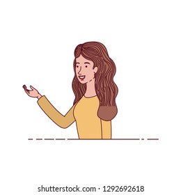 young woman avatar character