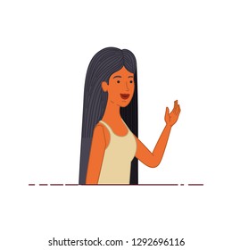 young woman avatar character
