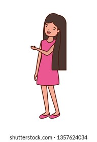 young woman avatar character