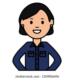 young woman avatar character