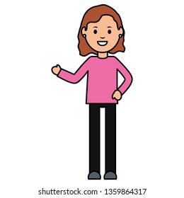 young woman avatar character