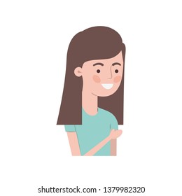 young woman avatar character