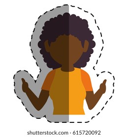 young woman avatar character