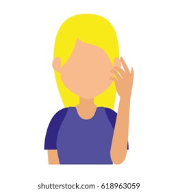 young woman avatar character