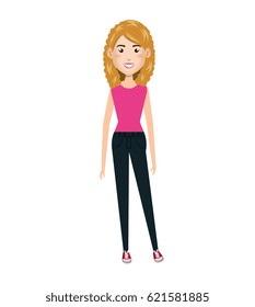 young woman avatar character