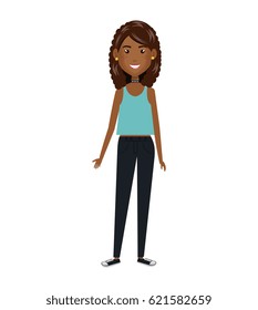 young woman avatar character