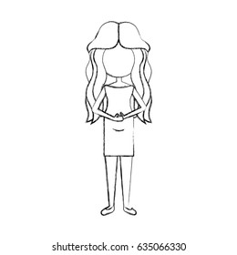 young woman avatar character