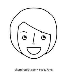 young woman avatar character vector illustration design