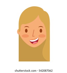 young woman avatar character vector illustration design