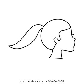 young woman avatar character vector illustration design