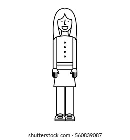 young woman avatar character vector illustration design