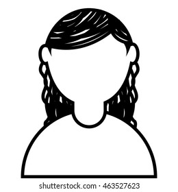 young woman avatar isolated icon vector illustration design